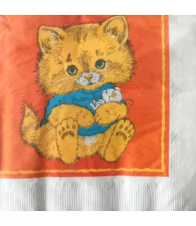 Critter Sitters Vintage Orange Lunch Napkins (20ct)