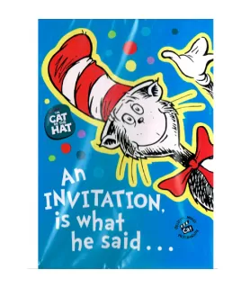 Cat in the Hat Invitations w/ Env. (8ct)