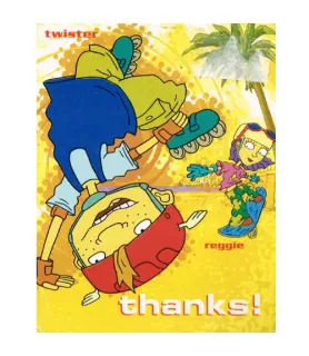 Rocket Power Orange Thank You Notes w/ Env. (8ct)