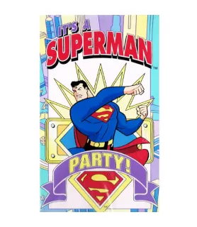 Superman Vintage Invitations w/ Env. (8ct)*