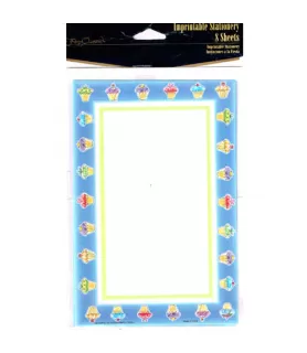 Cupcake Party Printable Sheet Invitations w/ Envelopes (8ct)
