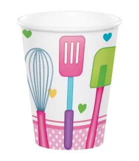 Happy Birthday 'Little Chef' 9oz Paper Cups (8ct)