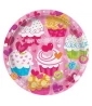 Valentine's Day 'Cupcake Hearts' Large Paper Plates (8ct)