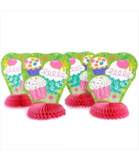 Cupcake Party Honeycomb Centerpieces (4ct)