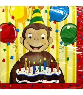 Curious George 'Cake' Lunch Napkins (16ct)