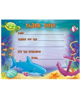 Deep Sea Fun Thank you Notes w/ Env. (8ct)