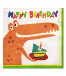 Happy Birthday 'Dino Party' Small Napkins (16ct)