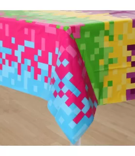 Happy Birthday '8-Bit' Plastic Table Cover (1ct)
