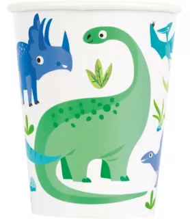 Dinosaur 'Blue and Green' 9oz Paper Cups (8ct)