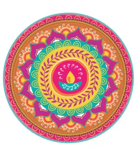 Diwali Festival of Lights Extra Large Paper Plates (8ct)