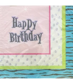 Earth 2 Jane "Happy Birthday" Lunch Napkins (16ct)
