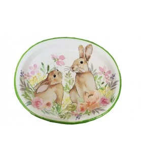 Easter 'Watercolor Pastel' Extra Large Oval Paper Plates (8ct)