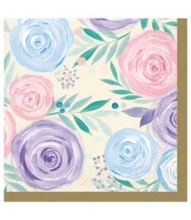 Summer 'Vanilla Garden' Lunch Napkins (16ct)