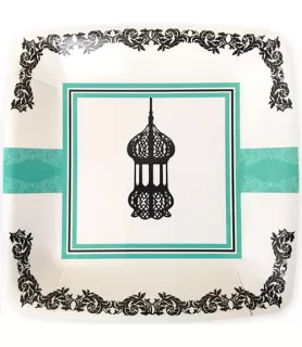 Ramadan Eid al-Fitr 'Damask' Small Paper Plates (10ct)