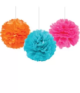 Ramadan Eid al-Fitr Large Fluffy Pom Pom Decorations (3pc)