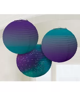 Sparkling Sapphire Paper Lanterns (3ct)