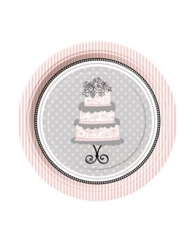 Elegant Wedding Small Paper Plates (8ct)