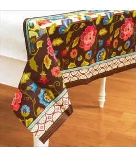 Floral Print 'Elegant Jacquard' Paper Table Cover (1ct)