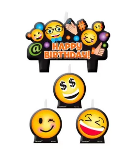 Emoji 'LOL' Mini Candles (4pc)