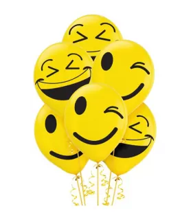 Emoji 'LOL' Latex Balloons (6ct)