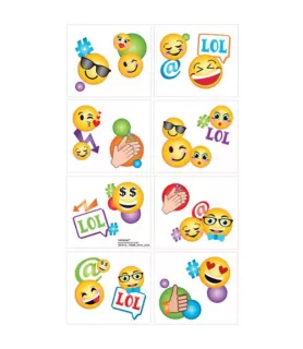 Emoji 'LOL' Temporary Tattoos (8ct)