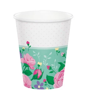 Fairy Party 'Floral Fairy Sparkle' 9oz Paper Cups (8ct)