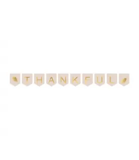 Fall Autumn 'Thankful' Canvas and Foil Banner (1ct)