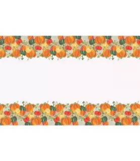 Fall Autumn 'Colorful Pumpkins' Plastic Tablecover (1ct)