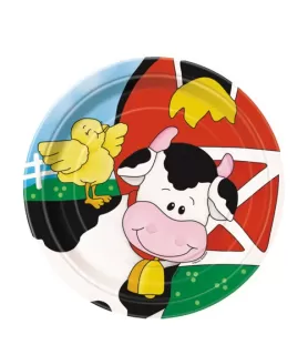 Farm Friends Small Paper Plates (8ct)