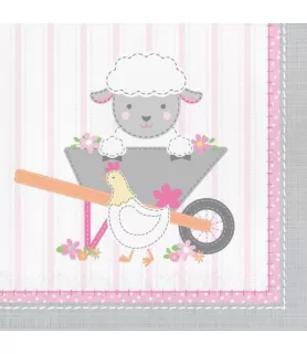 1st Birthday 'Farmhouse Girl' Lunch Napkins (16ct)