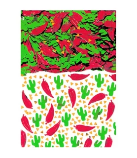 Fiesta Chili Pepper and Cactus Metallic Confetti (2.5oz)
