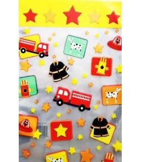 Firefighter Large Clear Cello Favor Bags (8ct)