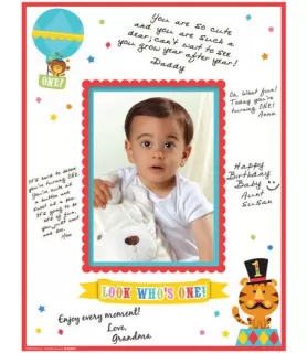 Fisher Price 1st Birthday Circus Autograph Matte (2pc)