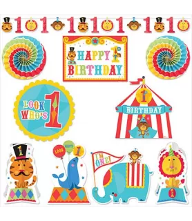 Fisher Price 1st Birthday Circus Room Decorating Kit (10pc)