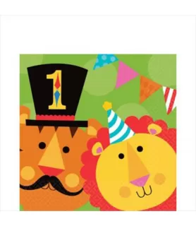 Fisher Price 1st Birthday Circus Lunch Napkins (16ct)