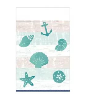Summer 'Sea Sand Sun' Plastic Table Cover (1ct)