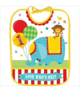 Fisher Price 1st Birthday Circus Plastic Bib (1ct)