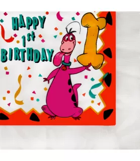 Flintstones Vintage Dino 1st Birthday Lunch Napkins (16ct)