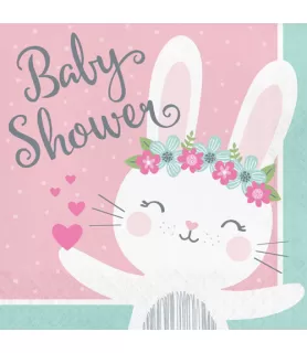 Baby Shower 'Floral Bunny' Lunch Napkins (16ct)