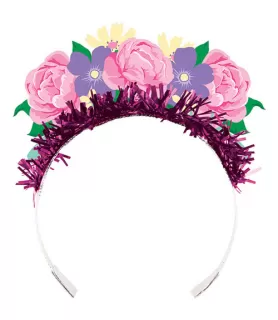 Floral Tea Party Paper Tiaras (4ct)