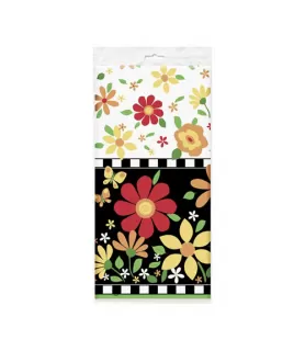 Floral 'Flower Burst' Plastic Table Cover (1ct)