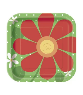 Floral 'Flower Burst' Small Paper Plates (8ct)