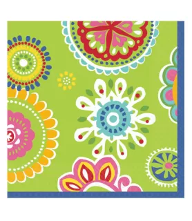 Floral 'Cool Splash' Lunch Napkins (16ct)