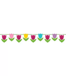 Floral 'Tulips' Honeycomb Garland (12ft)