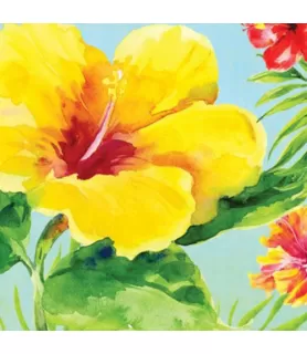 Floral 'Heavenly Hibiscus' Lunch Napkins (18ct)