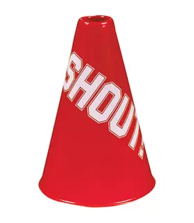 Red Plastic Megaphone / Favor (1ct)