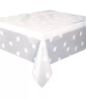Sports 'Football' Clear Plastic Table Cover (1ct)