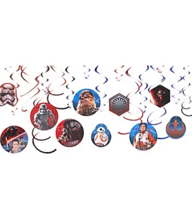 Star Wars 'The Force Awakens' Hanging Swirl Decorations (12pc)