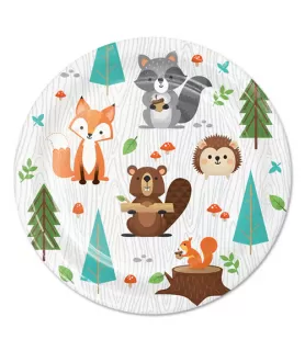 Forest Fox 'Wild One' Small Paper Plates (8ct)