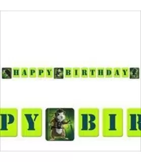 G-Force Plastic Happy Birthday Banner (1ct)